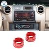 Interior Car Accessories For Toyota Land Cruiser LC71 LC76 LC79 2009-23 Aluminum Alloy Car Center Console Volume Knob Ring Cover