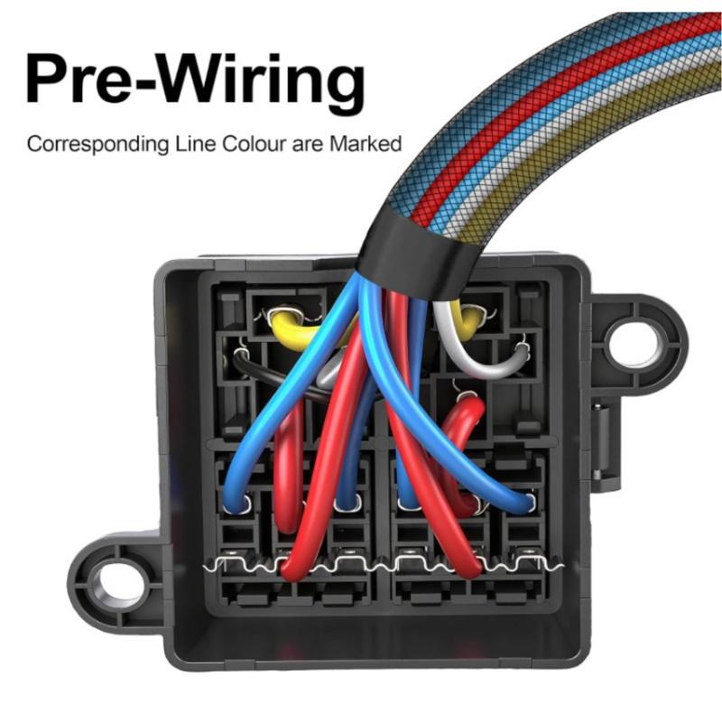 12V/24V 4-Way Car Fuse Box W/ 4/5 Pin Relay 2/3 Relays IP65 Waterproof For Truck RV Car Accessories