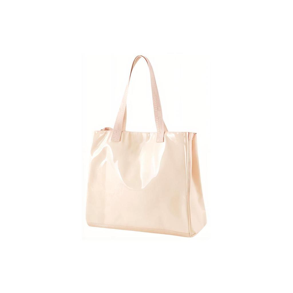 Puma Gold Logo Zipper Tote Bag Unisex Tote Bags Pink 077919-02