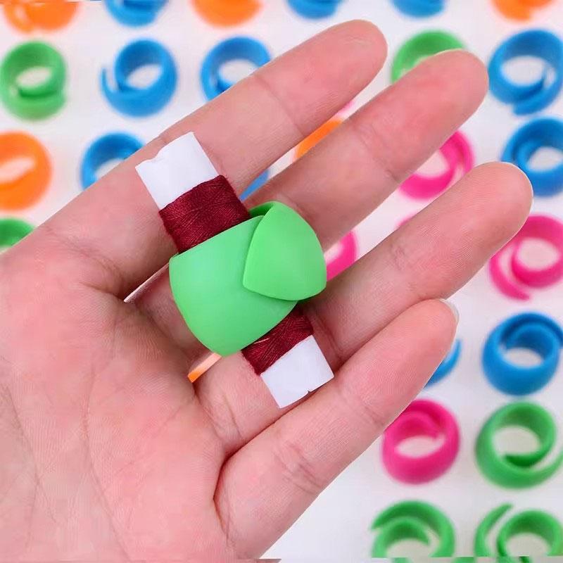Rainbow Silicone Bobbin Spool Clips Prevent Thread Tangling Sewing Spool Hugger Fixing Clamp for DIY Sewing Crafts