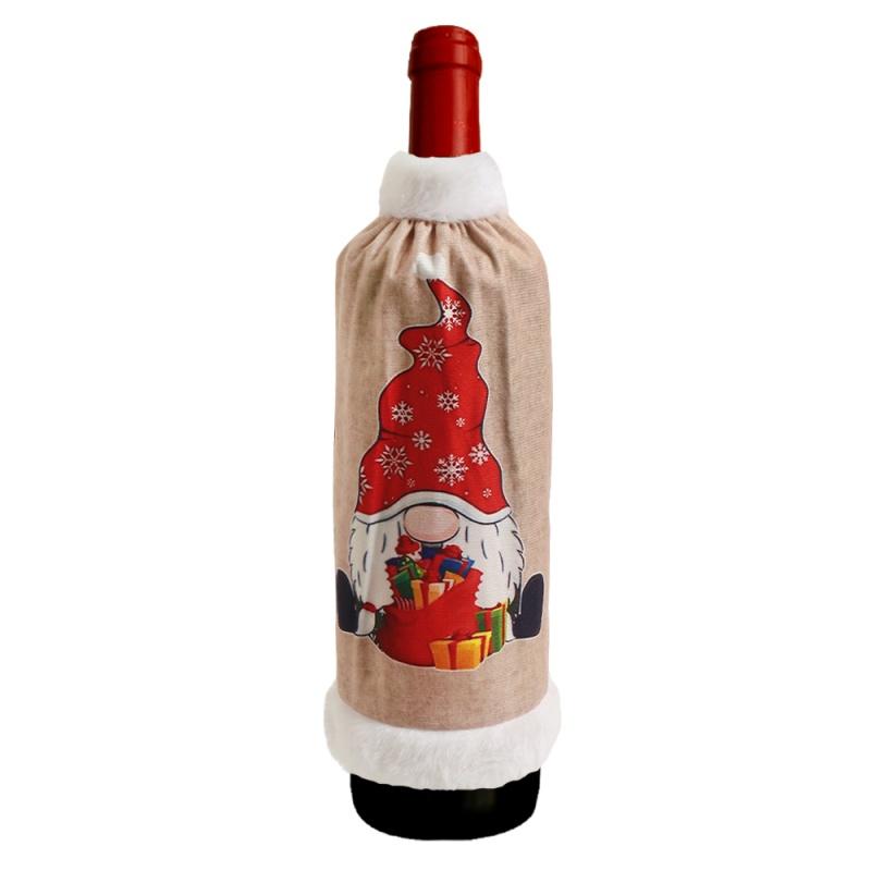 

29cm Wine Gift Bag Christmas Wine Bottle Bag Decoration Xmas Party Banquet Ornament for Navidad New Year 2025 Penguin Santa Clau