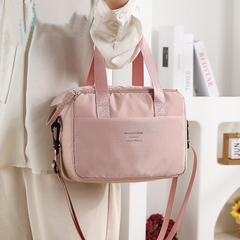 Portable Lunch Bag Thermal Insulated Lunch Box Tote Cooler Handbag Waterproof Bento Pouch Office Food Shoulder Bags