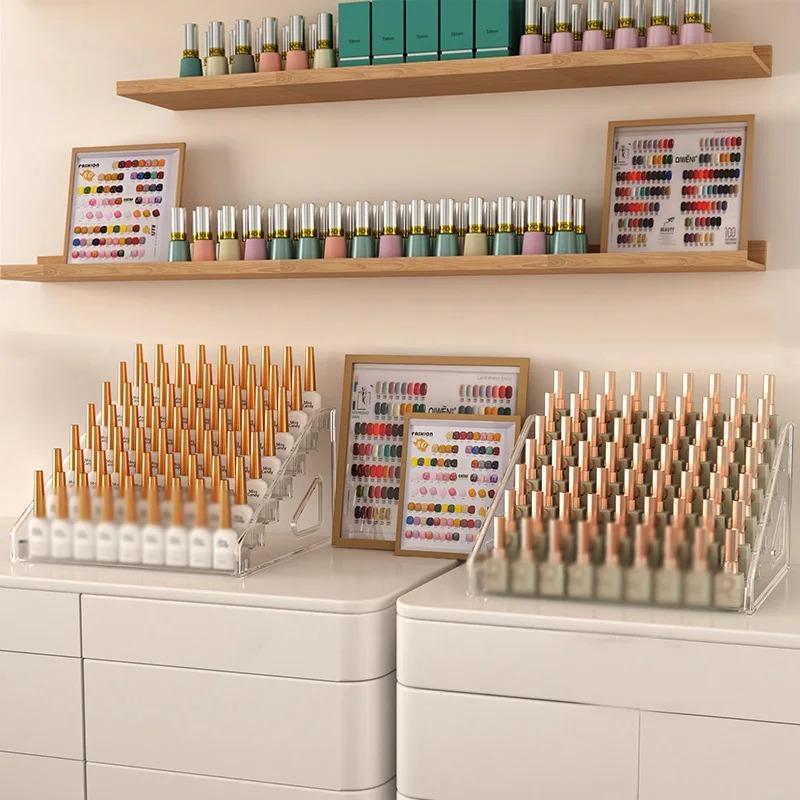 3-7 Tiers Clear Display Stand Nail Polish Cosmetic Showcase Eyeshadow Makeup Holder Lipstick Perfume Shelf Display Storage Rack