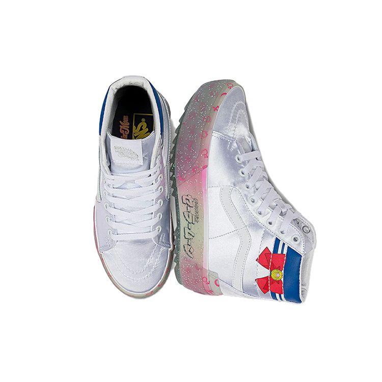 Vans Sailor Moon X Sk8-Hi Stacked Pretty Guardian - Silver Unisex Sneakers White VN0A4BTWSLV