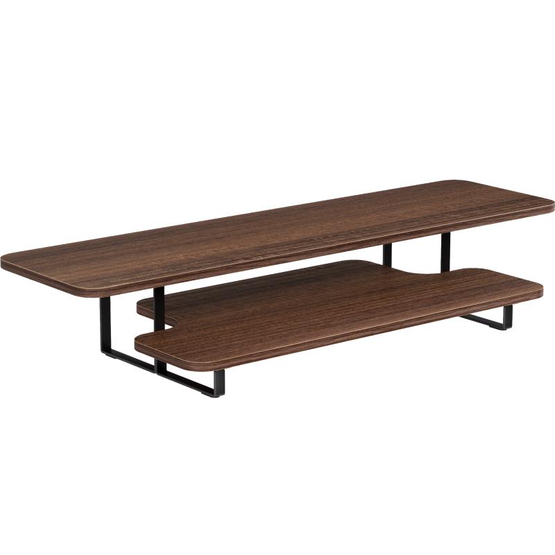 Brateck Dual-Layer Monitor & Laptop Riser with Storage