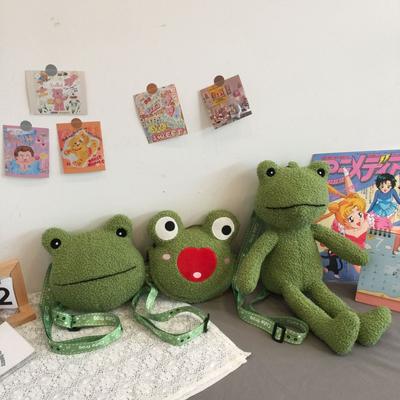 Xu Minghao hässlich süß lustig Witwentasche grüner Frosch Umhängetasche Plüschtier Umhängetasche Geburtstagsgeschenk
