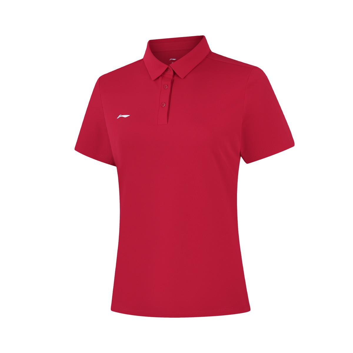 Женская дышащая рубашка-поло Li Ning, топ, Бычий Красный APLW242-6 S