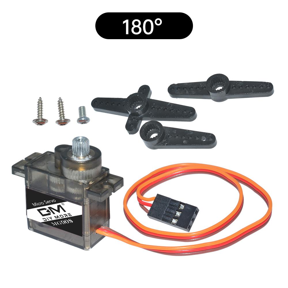 MG90S Servo Micro Analog Servo 360 Degree 12KG Metal Gear Servo for Helicopter Aircraft Boat Car RC Robot Analog Control