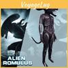 Alien Romulus Cosplay Kostüm für Halloween-Aufführung mit Polyesterstoff für alle Geschlechter