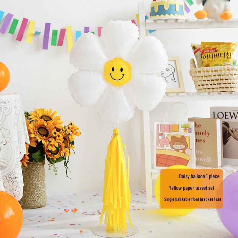 Gradient Rainbow Balloon with Crown for Girl's First Birthday Party Background Decoration