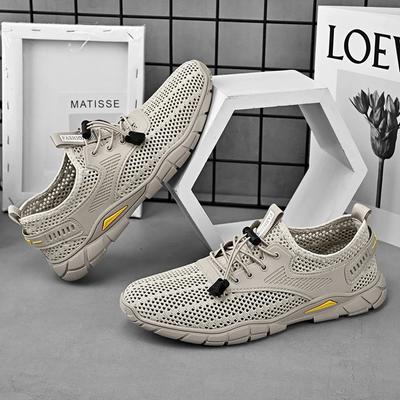 Fashion New Mens Sandals Summer Outdoor Beach Leisure Mesh Shoes Breathable Hollow Out Treking Shoes Light Male Cool Loafers