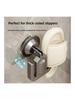 Suction Cup Shoe Rack for Slippers and Sandals, ABS, Gun Grey