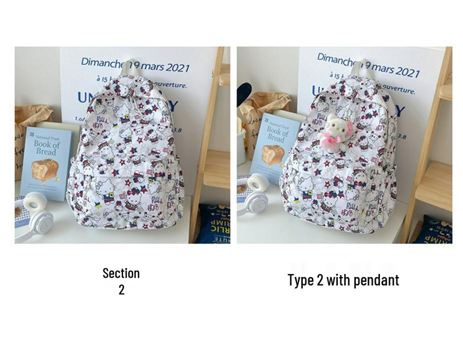 Lekki plecak Hello Kitty dla dziewcząt ze szkół podstawowych i średnich
