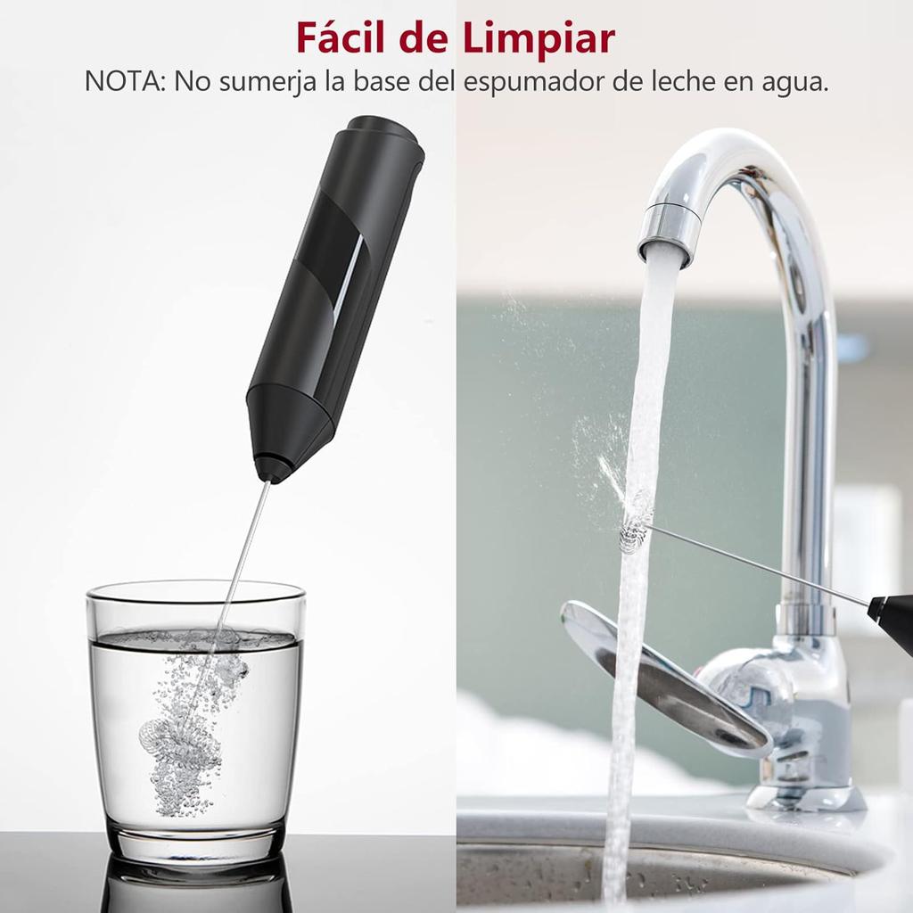 Electric Milk Frother Handheld Whisk With Bracket For Latte, Hot Chocolate, Eggs With Stand - Kitchen Gadget