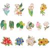 Flower & Plant Metal Brooch Set, Enamel Lapel Pins for Clothing Decoration, Gift. Enamel Pin