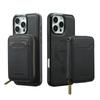 2 In 1 Detachable Magnetic Zipper Card Solt Wallet Leather Case For iPhone 17 Pro Max 16  Plus 15 14 13 12 11 Purse Bag Cover