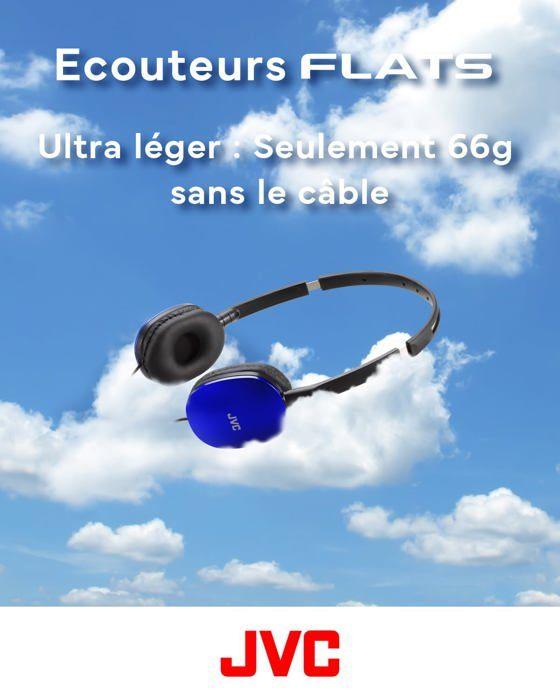 Casque - jvc - ha-s160m-a-u - léger - pliable - microphone intégré