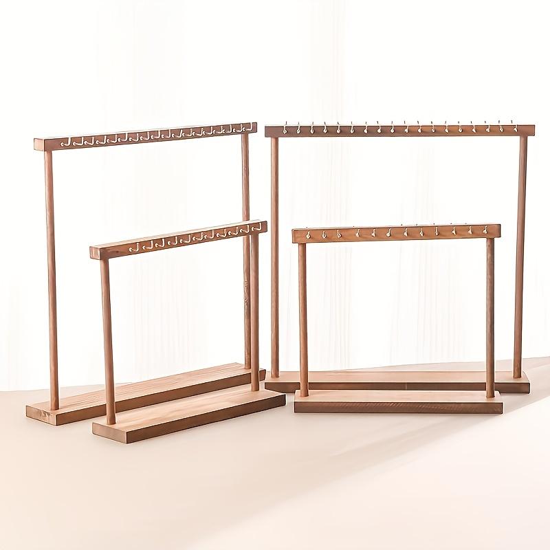 1pc Jewelry Display Stand with Sturdy Wooden Base - Organizer for Necklace, Earrings, Bracelets - Elegant Beams - Perfect for Home