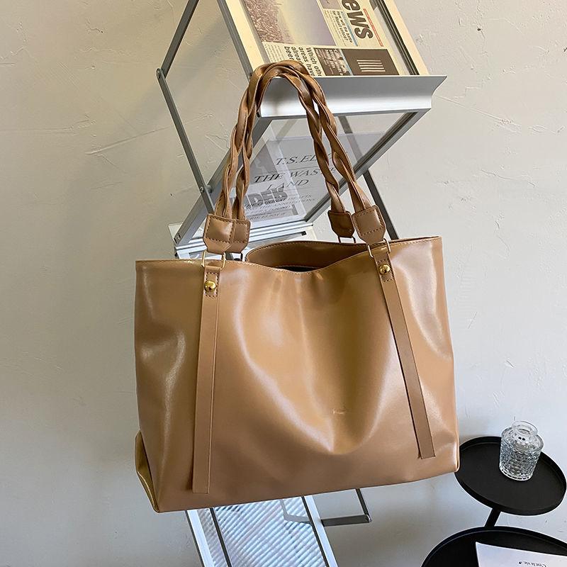 

Повседневная женская большая сумка Модная вместительная сумка через плечо Универсальная ручная сумка-тоут хаки