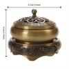 Zinc alloy Zen incense burner set with lotus base is suitable for yoga meditation, home and office, Halloween and Christmas gifts