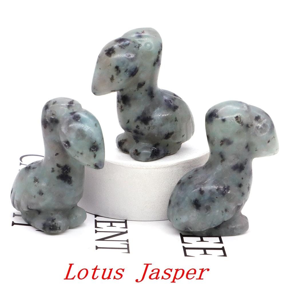 Hand Carved Healing Animal Figurine Toucans Statue Natural Stone Crystal Reiki Gemstone Craft Home Decoration Holiday Gifts 1.6"