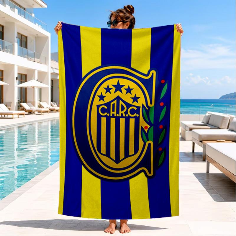 Rosario Central Crest Beach Towel, Quick-drying, Easy to Care for, Suitable for Both Fitness and Beach Vacations,Sports Essential