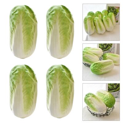 Pack Of 4 Realistic Vegetable Model Faux Cabbage for Home Table and Restaurant Display Cabinet Showcase Decoration