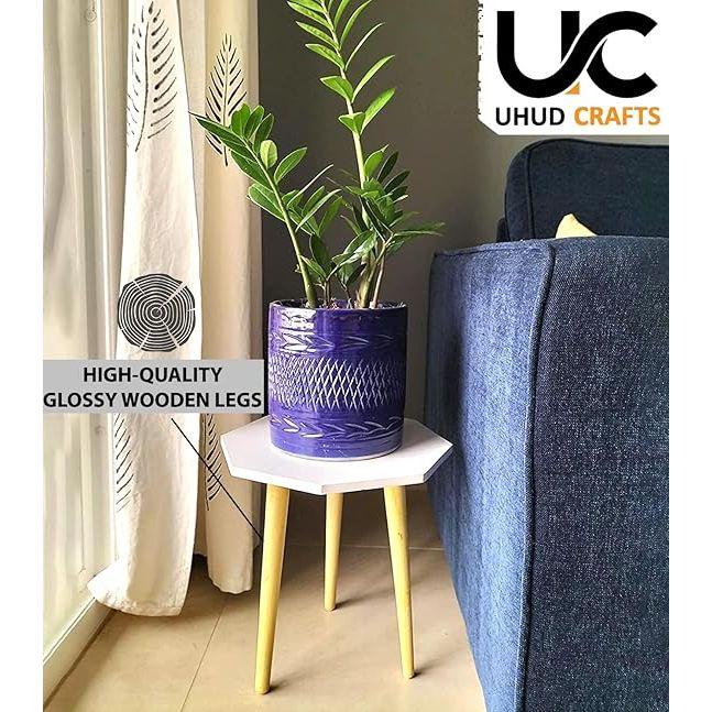 Beautiful Antique Wooden Fold-able Side Table/End Table/Plant Stand/Stool Living Room Kids Play Furniture Table Round Shape