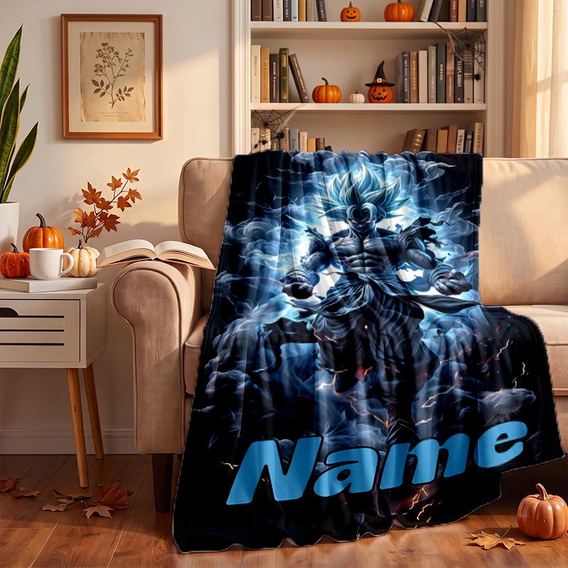 Coperte personalizzate in flanella di Dragon Ball Morbide Calde Accoglienti Plaid per Decorazione della Casa Regali di Festa