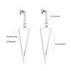 Geometric Stud Earrings Round Triangle Fringed Earrings Stainless Steel Plated 18K Gold Earrings