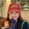 Ins Trendy Brand Retro Red Letter Embroidered Baseball Cap Female Casual Versatile Literary and Artistic Face Small Peaked Cap Male