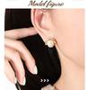 18K Gold Plated Imitation Pearl & Titanium Steel Earrings for Women
