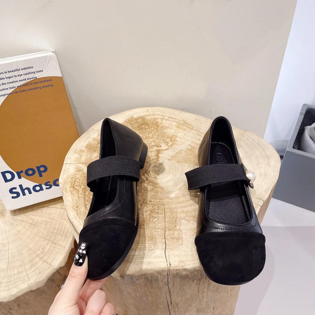 Fashion Flat Shoes for Women 2025 Spring Autumn Square Toe Mary Jane Plus Size Women's Shoes 41-43 Loafers Women Ladies Shoes