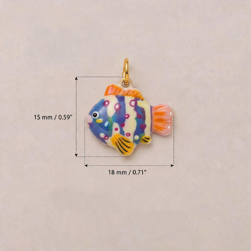 Cute Hand Painted Ceramic Animal Pendants Lovely Cartoon Designs Perfect For Diy Jewelry Making Necklace Bracelet Crafts