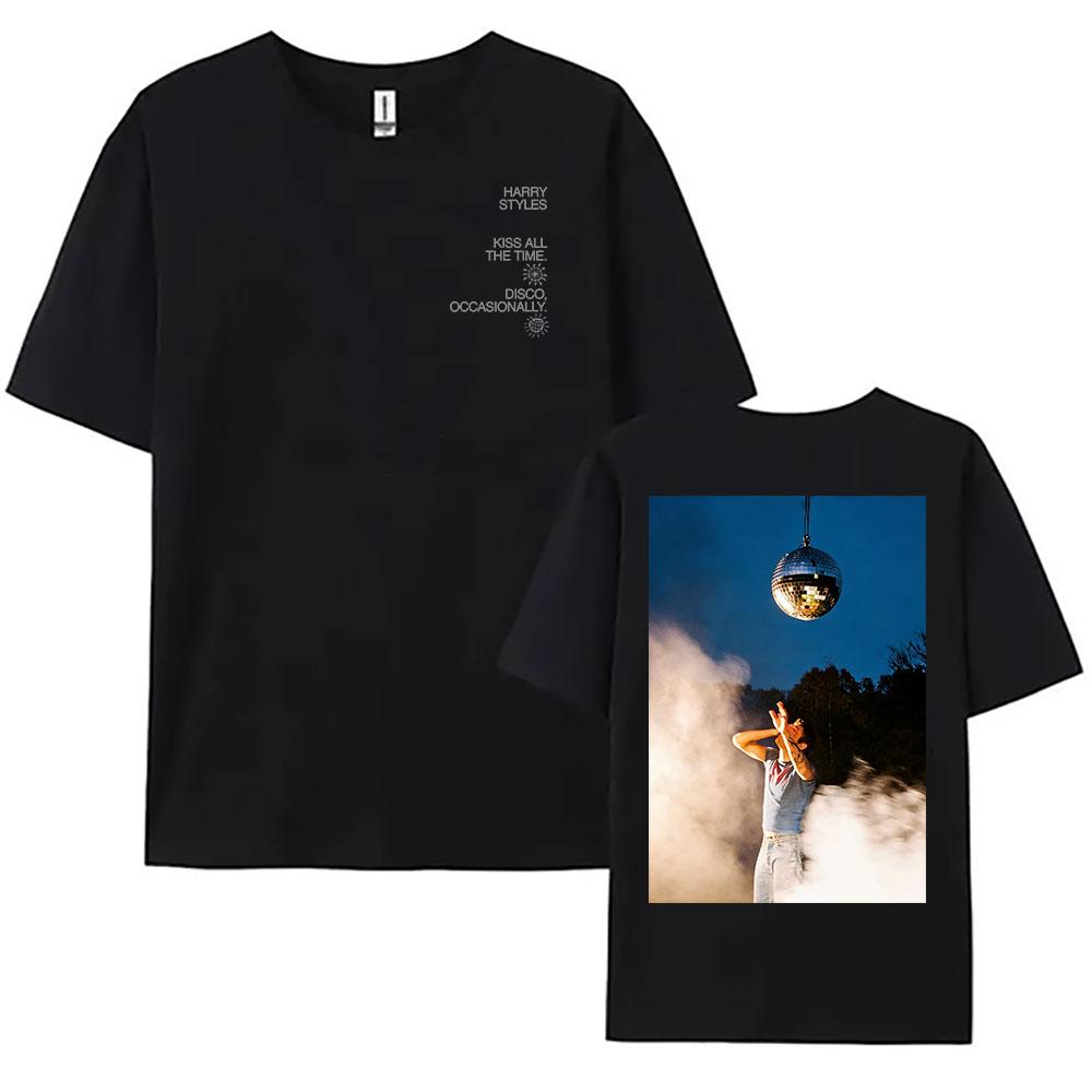 

Альбом KISS ALL THE TIME. ДИСКО, ИНОГДА. Печать Футболки Дизайн Певец Гарри Стайлс Графическая Футболка Женская Мужская Одежда Хлопковый Топ XS чёрный