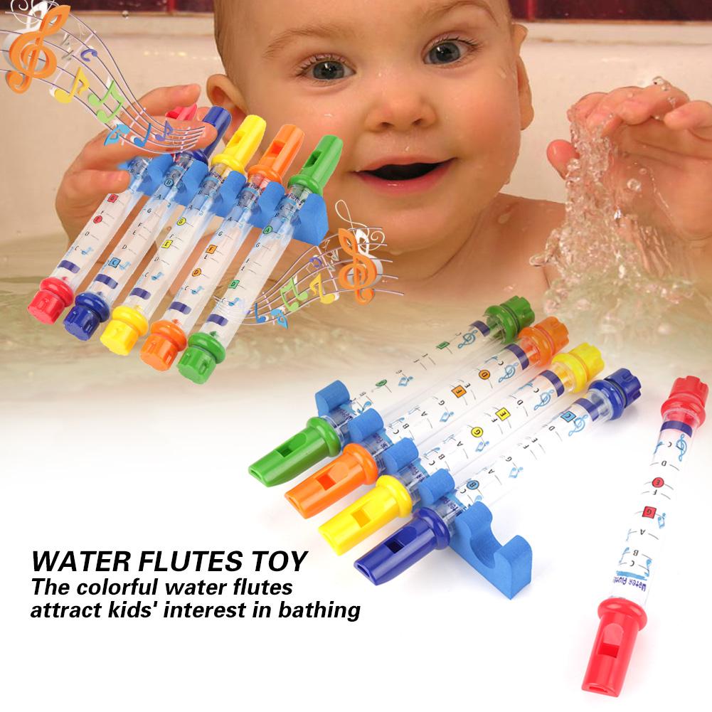 5Pcs/Set Kids Colorful Water Flutes Funny Children Bath Shower Music Instrument Toys