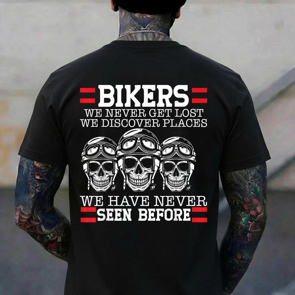 Epic Biker Skull Funny Quote RIP Motorcycle Rider Funeral T-Shirt 4XL