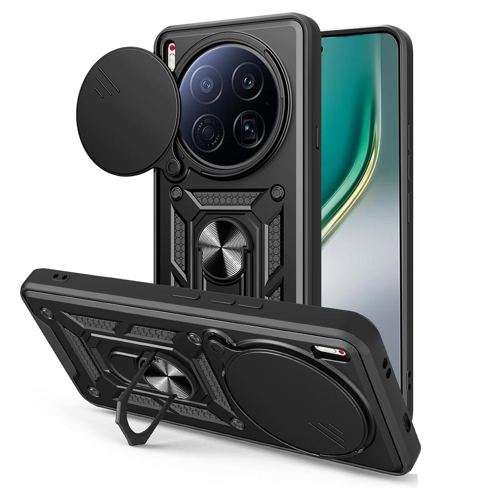 Hülle für Tecno Camon 40 Premier 5G Hülle Schiebekamera Schutz Ringständer Stoßfeste Abdeckung Capa Funda