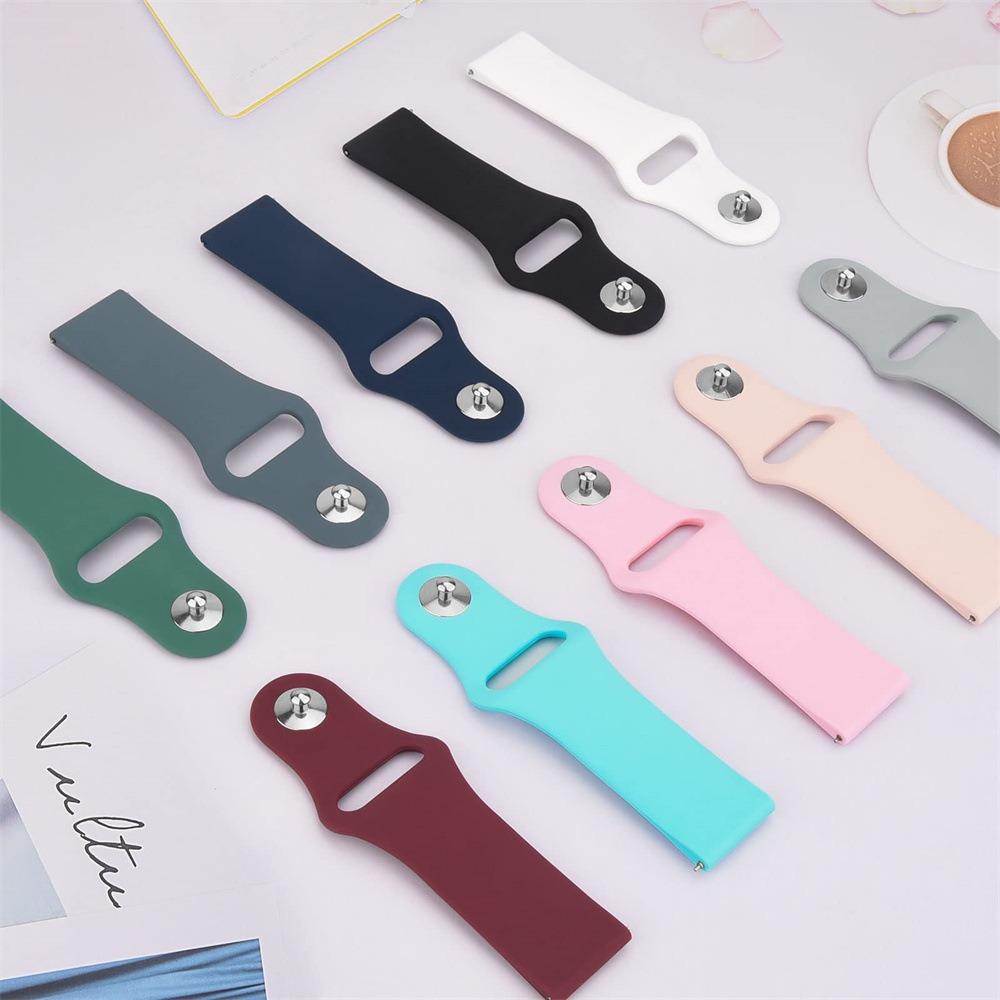 22mm 20mm Silicone Strap for Amazfit GTR 47mm/Balance 2 1/Bip 6 5/GTR 3pro Sport Bracelet for Amazfit Active 2/GTS 4 Mini 3 Band