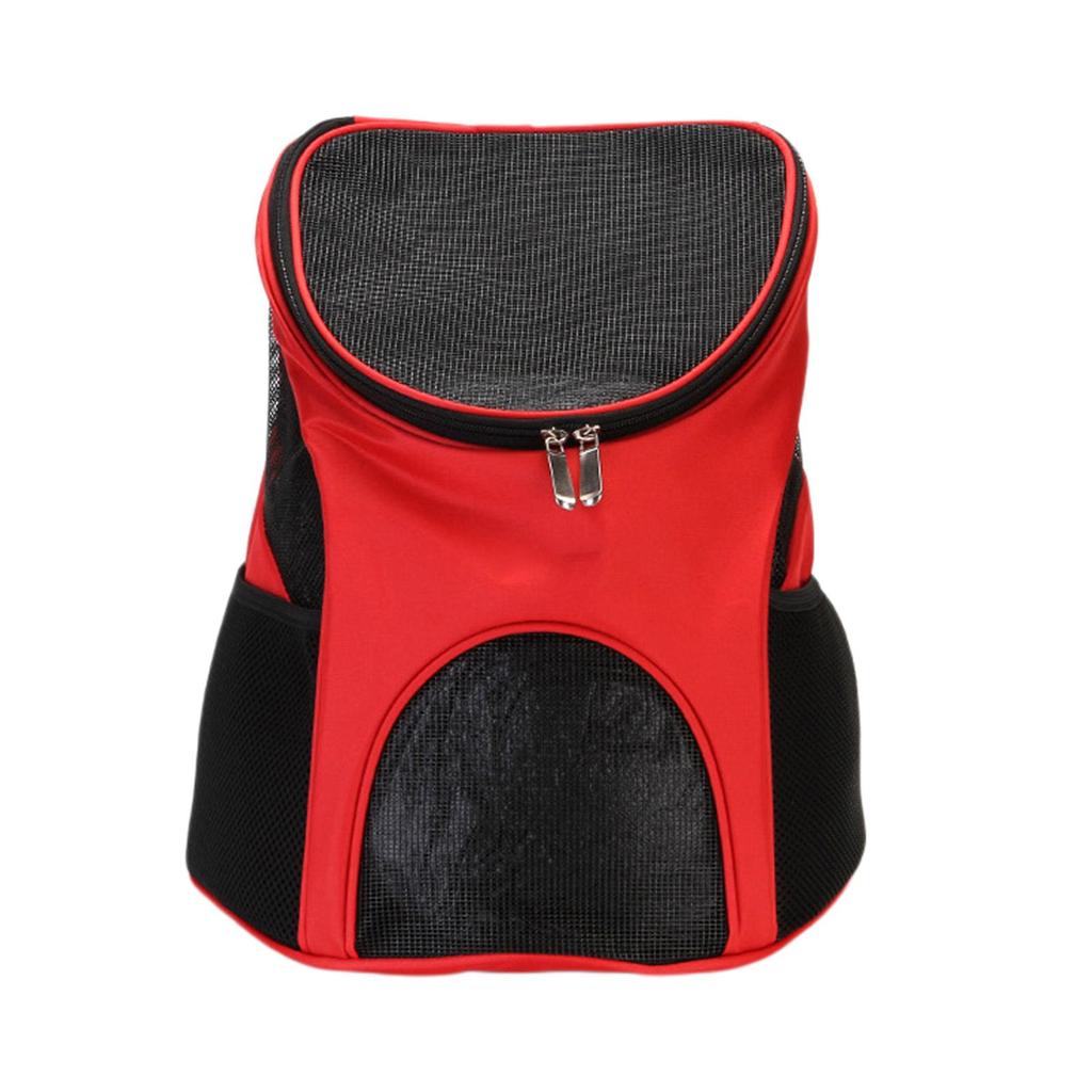 Pet Carrier Mesh Backpack, Cat Breathable , Portable Ventilated and Outdoor Collapsible Red