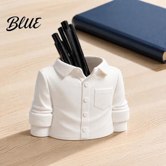 Desk Organizer for Pens 3D Printed Shirt Shape Pen Holder Novelty Stationery Organizer Unique Office Holder Decorative Large Capacity Container