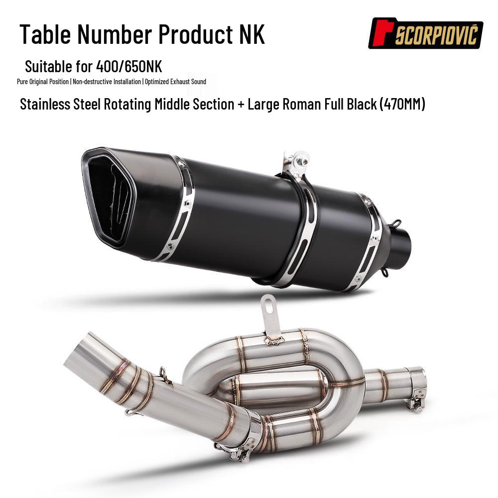 CFMOTO 650NK/400NK Mid-Pipe Resonator Tailpipe Muffler for Motorcycle Modification