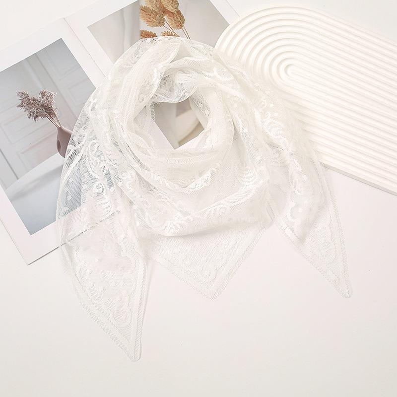 Hot-selling New Notre Dame Triangle Scarf Embroidered Headscarf Women's Fashion Cover Headscarf Thin Scarf
