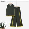 ZANZEA Women Sleeveless Vest Tops and Long Pants Casual Two Piece Suit Sets