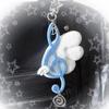 Reflective Music Note Keychain Charm with Blue PVC Body, Decorative Hanging Bag Charm for Keys Backpacks and Handbags, Approx. 15 cm, 1 Piece