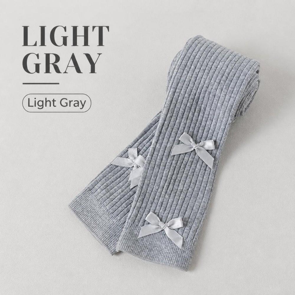 Striped Kids Ribbed Tights Slim-Fit Children Ankle Pants Girls Bow Leggings  Girls 1-6 Years Old