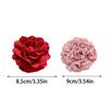 Large Size Fabric Rose Hair Clamp Solid Color Hair Claw Clip For Women Flower Hair Clips Shark Clips Headdress Hair Accessories