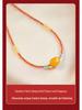 Nanhong Agate & Amber Red Beaded Pendant Choker Necklace