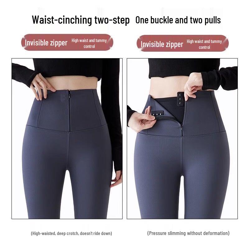 Langsha Women's Winter High-Waist Fleece-Lined Tummy Control Leggings