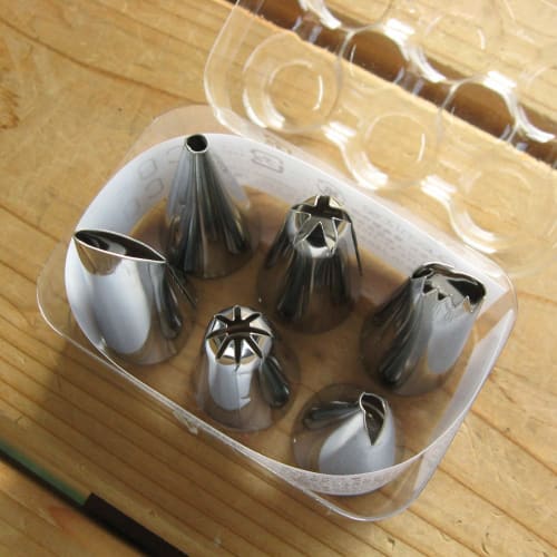 Shimotori Seisakusho Decorative Pastry Tip Set (6 pieces), Made in Japan, 301